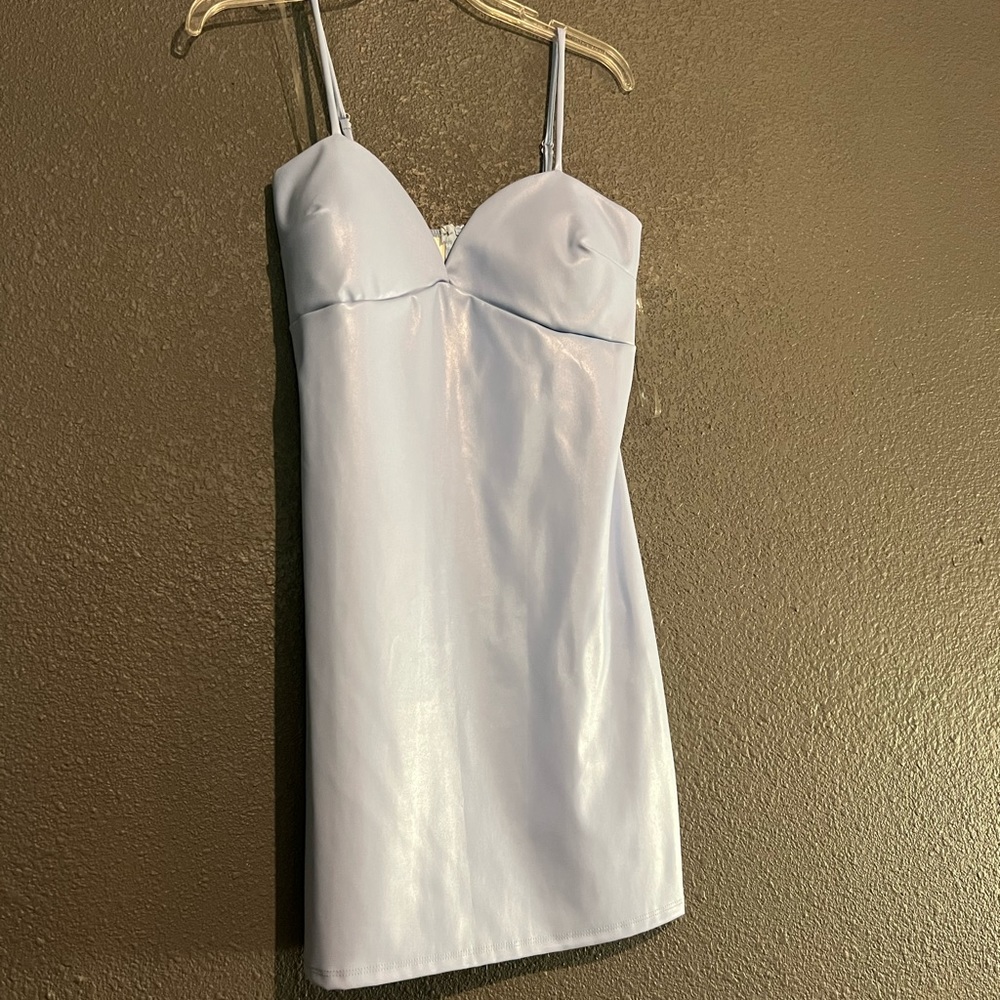 Baby blue mini dress